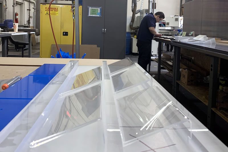 Plastic sheets in Los Angeles plastic fabrication company