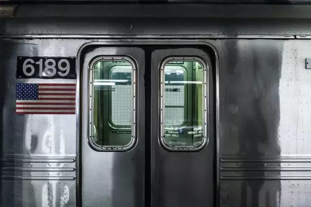 bulletproof polycarbonate plastic in the doors of a subway car